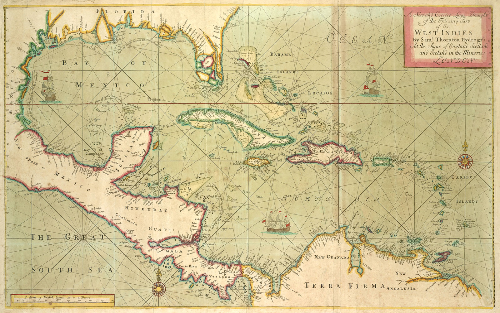 Samuel Thornton, *Borrador nuevo y correcto de la parte comercial de Las Antillas*, 1702-1707. The New York Public Library 
