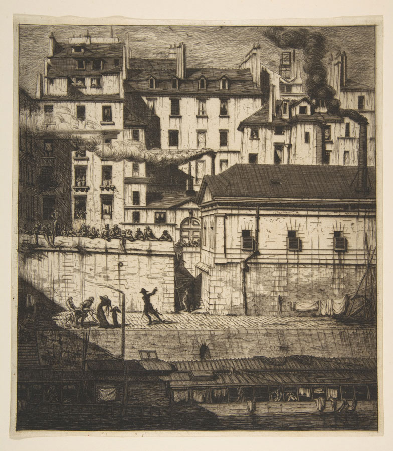 Charles Meryon, La Morgue, Paris, 1854. Metropolitan Museum Collection (Dominio público)