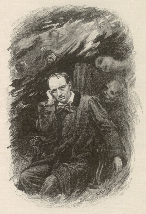 Georges Rochegrosse, _Retrato de Charles Baudelaire_, 1917 (Dominio público)