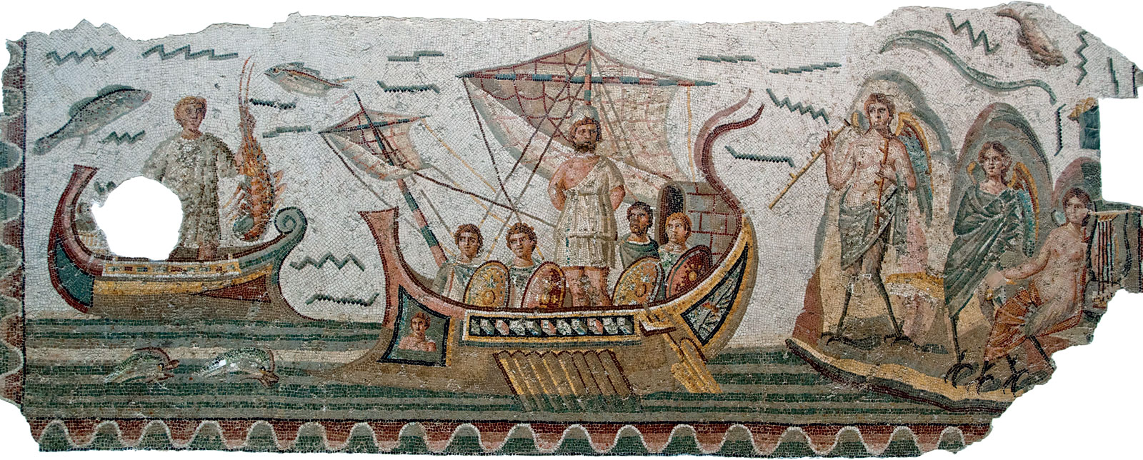 Mosaico de Ulises, siglo III. Museo Nacional del Bardo, Túnez 