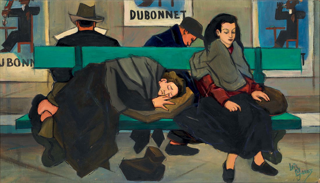 Loïs Mailou Jones, *Les Clochards, Montmartre, Paris*, 1947. ©Smithsonian American Art Museum