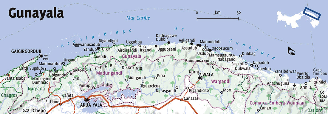 Mapa de Gunayala. Mir Rodríguez Lombardo