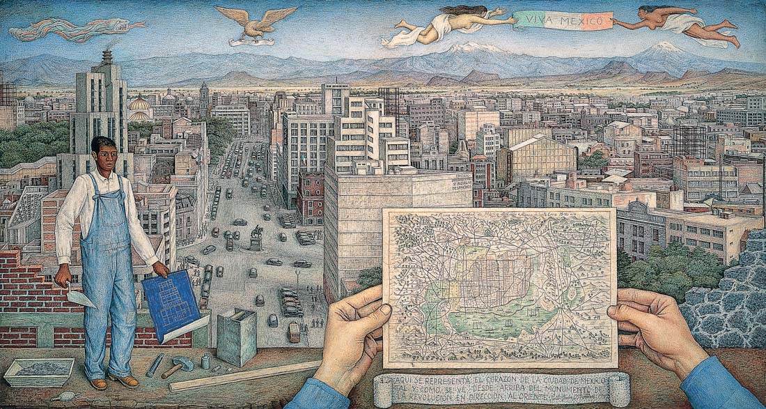 Juan O’Gorman, *La Ciudad de México*, 1949. Museo de Arte Moderno-INBA, ©Juan O’Gorman/SOMAAP