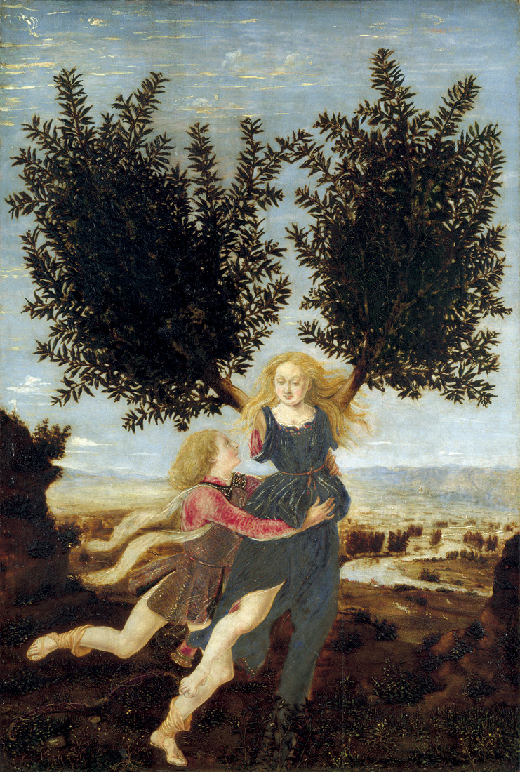 Piero del Pollaiuolo, *Apolo y Dafne*, *ca*. 1470-1480. The National Gallery 
