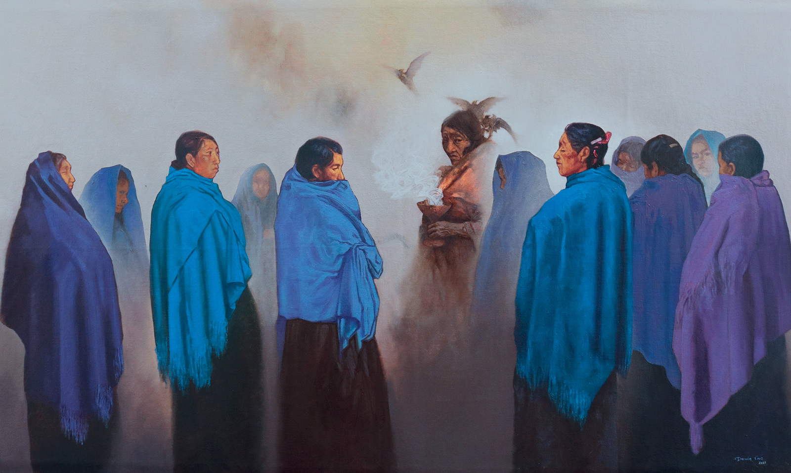 Darwin Cruz, *Entre azules y neblina*, 2020. Galería Muy