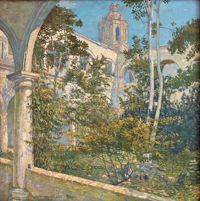 Salvador Martínez Báez, *Patio de un convento*, 1921. Museo Nacional de Arte/INBA