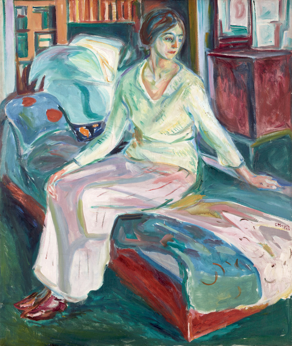 Edvard Munch, *Modelo sentada en el sofá*, 1924-1926 