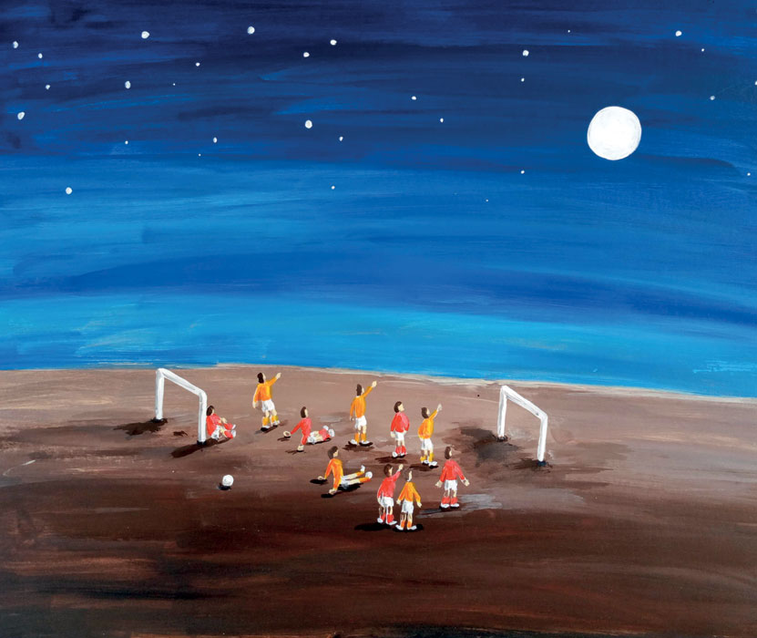 ©Wilo Gayone, *Cuando la luna le gana al futbol*, de la serie *Futbol Universal*, 2021. Cortesía del artista
