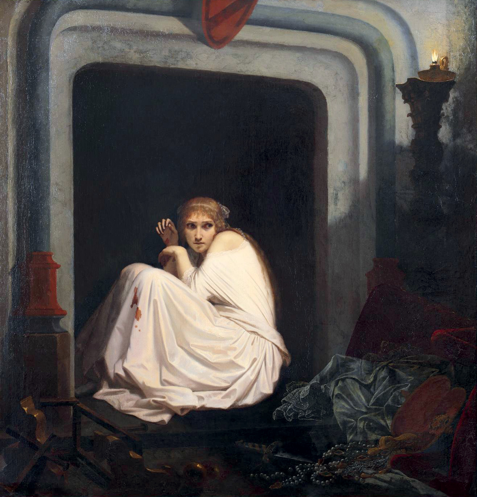 Émile Signol, *La locura de la prometida de Lammermoor*, 1850. Musée des Beaux-Arts de Tours 