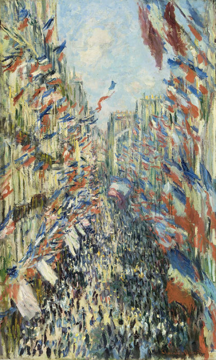 Claude Monet, *La Rue Montorgueil en París. Celebración del 30 de junio de 1878*, 1878