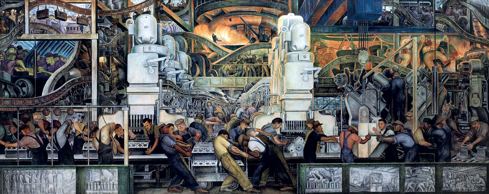 Diego Rivera, *Murales de la Industria de Detroit,* 1932-1933, Detroit Institute of Arts 