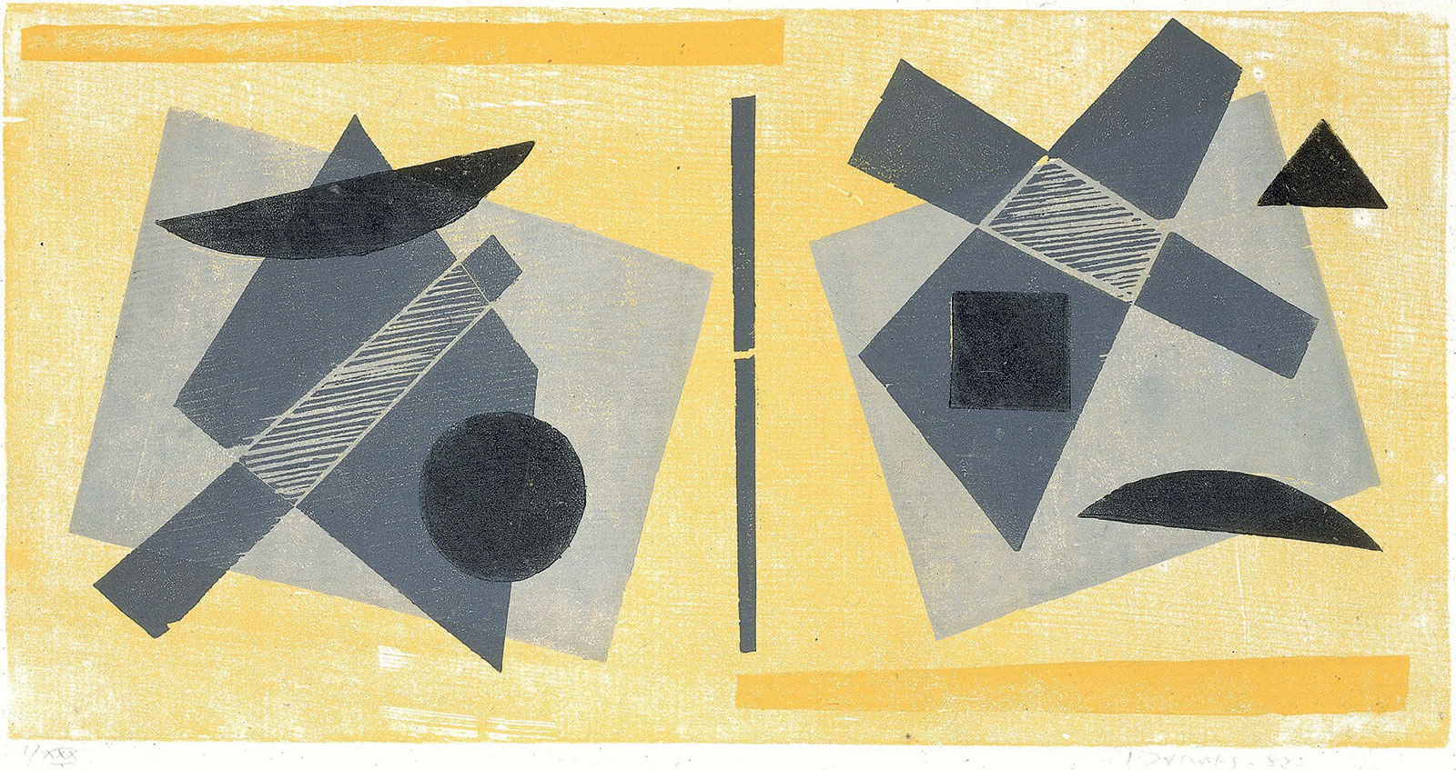 Werner Drewes, *Twin Formation in Gray*, 1982. ©Smithsonian American Art Museum