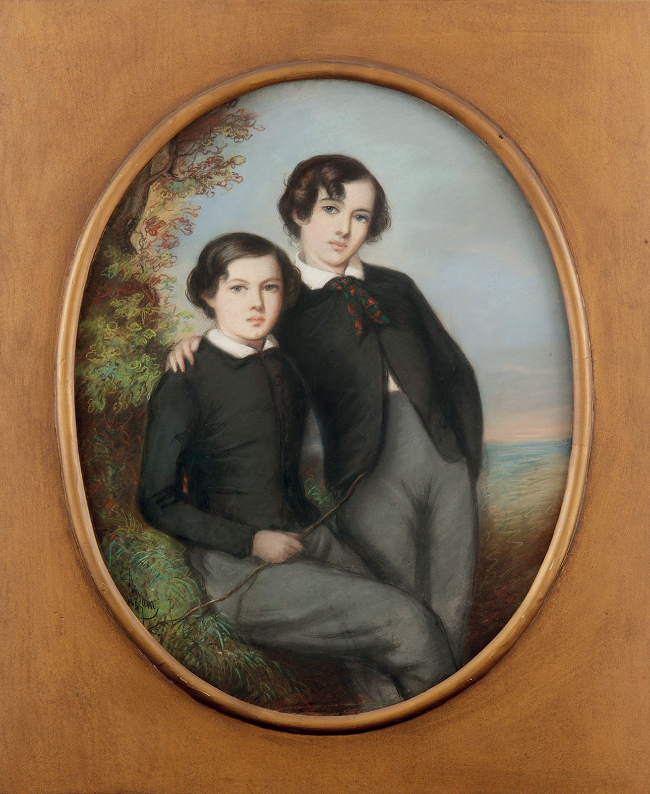 Émile François Dessain, *Retrato de J. McNeil Whistler y su hermano William (Dr. William Whistler)*, 1847