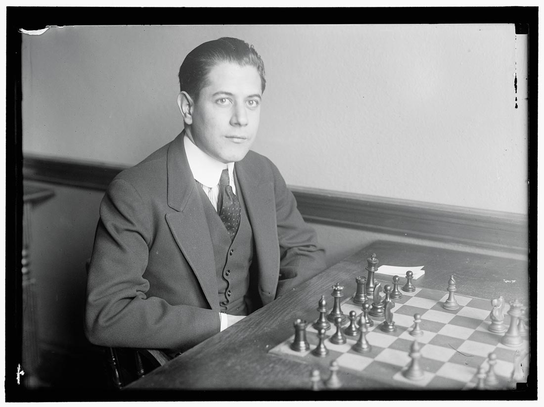 José Capablanca, 1915. Fotografía de Harris & Ewing. Library of Congress 