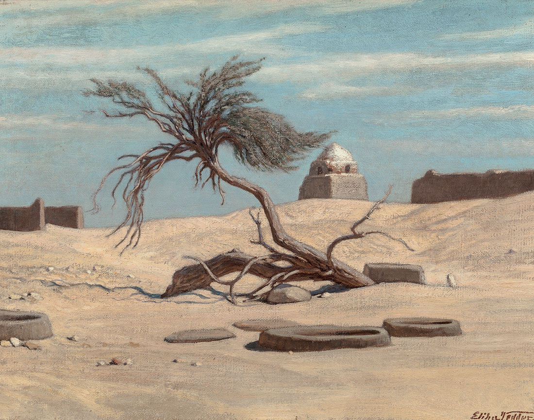 Elihu Vedder, _Tree and Graves on the Way to Tel El Armano, Egypt_, _ca_. 1890