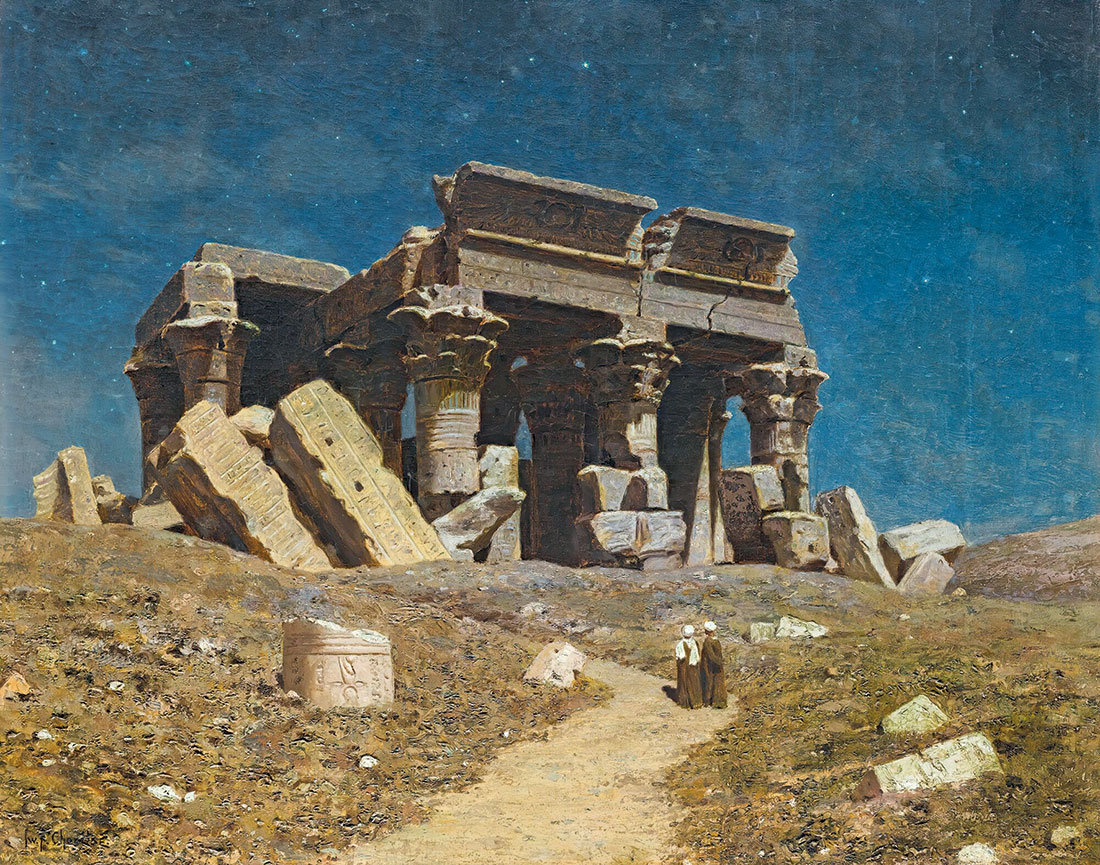 Ivan Fedorovich Choultsé, _Las ruinas del templo de Kom Ombo_, Egipto, s.f.