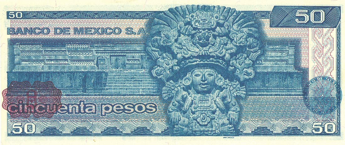 Billete de cincuenta pesos mexicanos, Banco de México, 1981