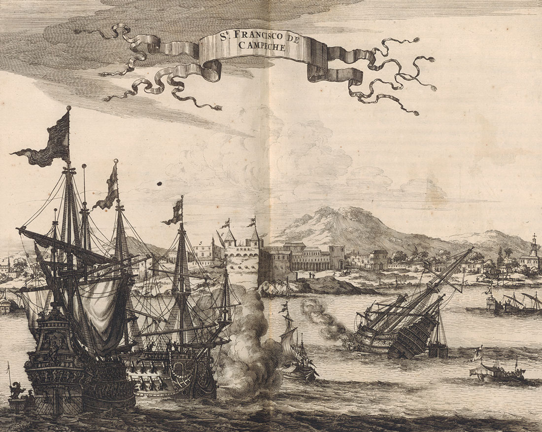 John Ogilby, _San Francisco de Campeche_, 1671. New York Public Library