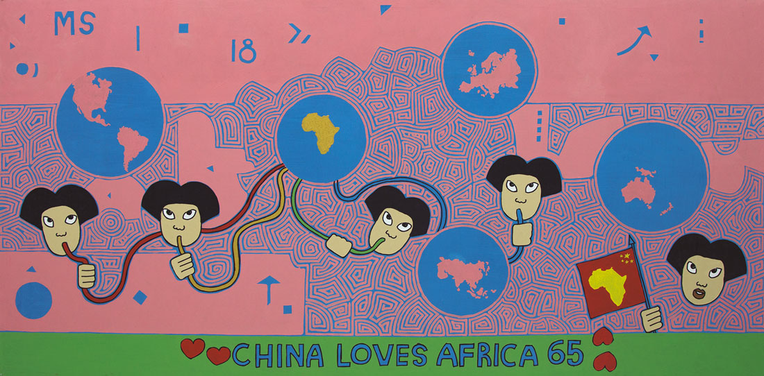 Michael Soi, _China Loves Africa No. 65_, 2012 - 2013. Cortesía de Circle Art Gallery
