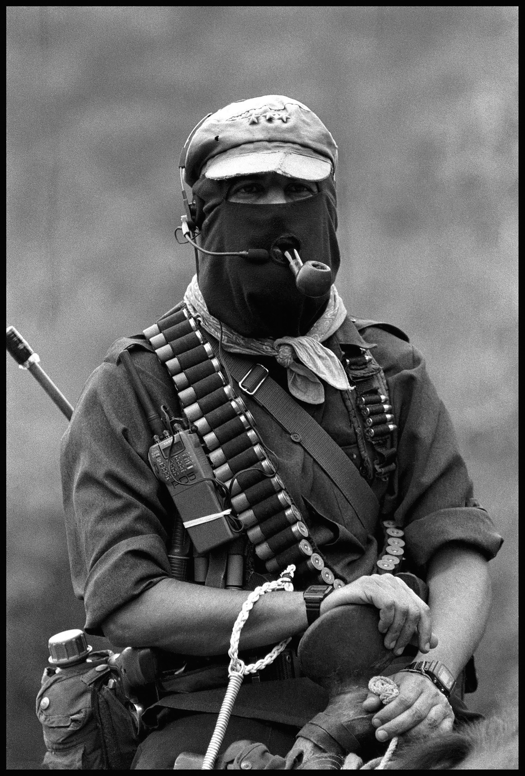 Subcomandante Marcos, 1994. Fotografía de © Ángeles Torrejón