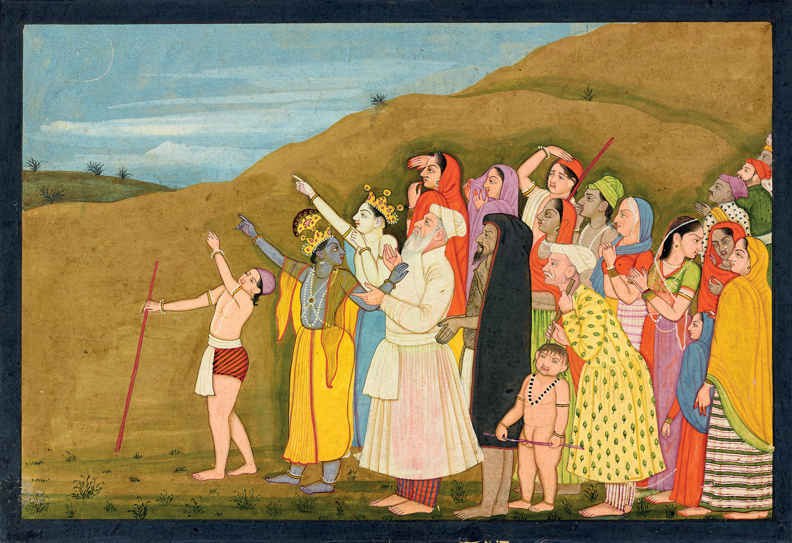 Anónimo, *Krishna y su familia admiran un eclipse solar. ca*. 1770. © National Museum of Asian Art
