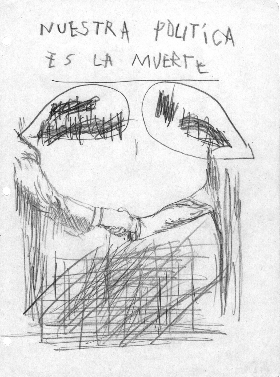 Daniel Guzmán, “Nuestra política es la muerte”, de la serie *Carne negra*, 1994 