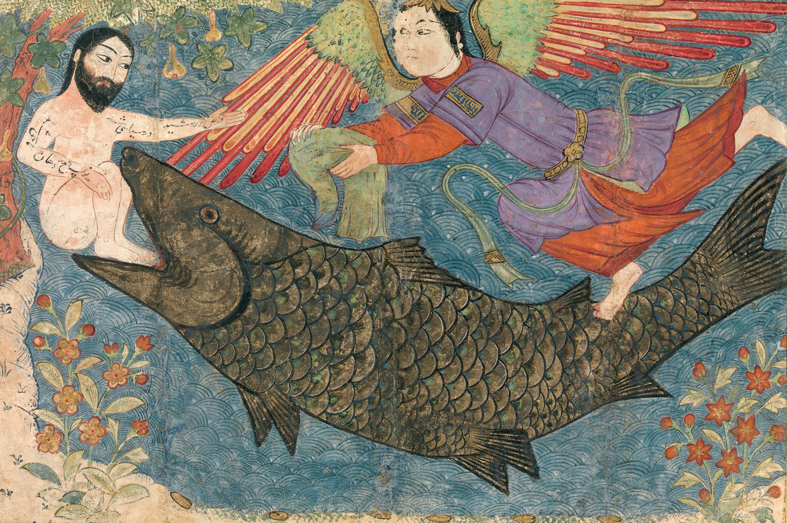 *Jonás y la ballena*, ilustración de Jami al-Tavarikh, *ca*. 1400. The Metropolitan Museum of Art