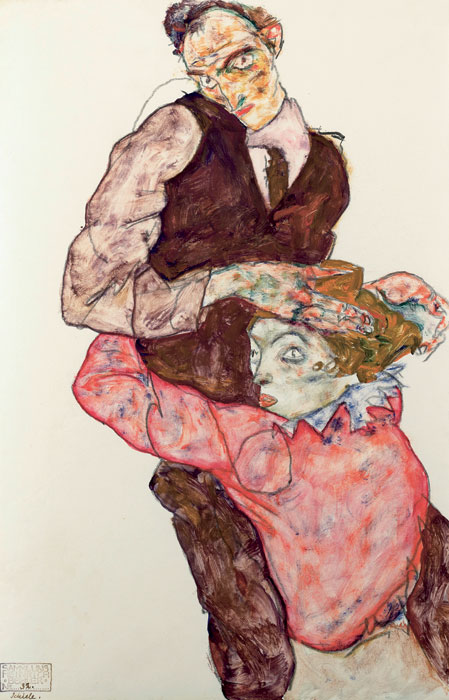 Egon Schiele, *Los amantes*, 1914 