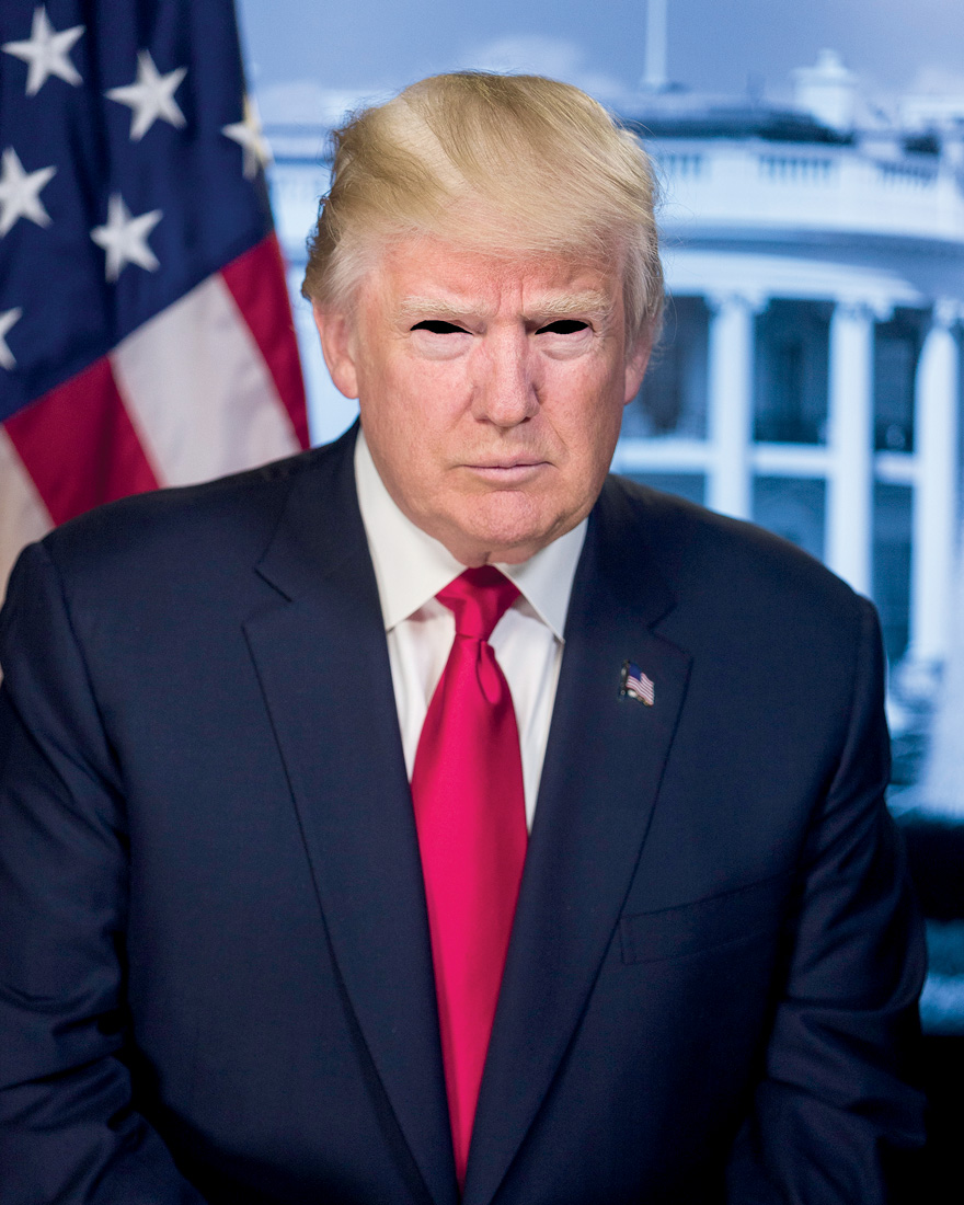 Retrato intervenido del presidente Donald Trump, 2016. Library of Congres