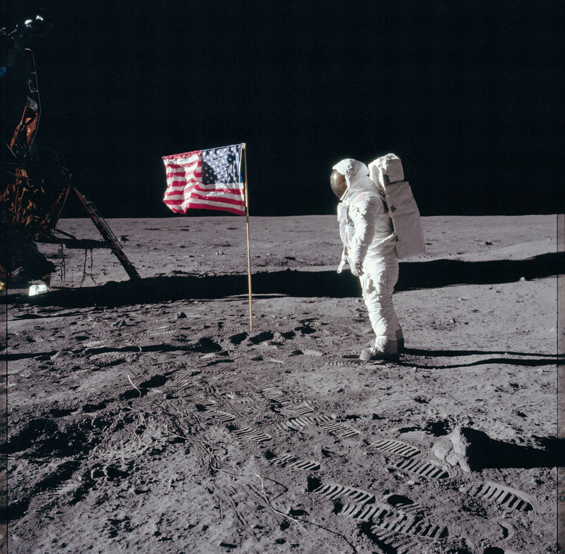 Buzz Aldrin en la superficie lunar, 1969. Project Apollo Archive/Flickr 