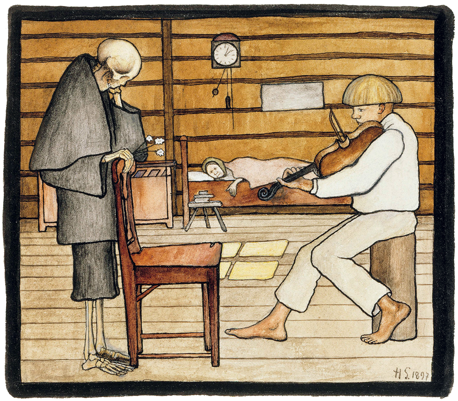 Hugo Simberg, *La muerte lo escucha todo*, 1897. Suomen Kansallisgalleria 