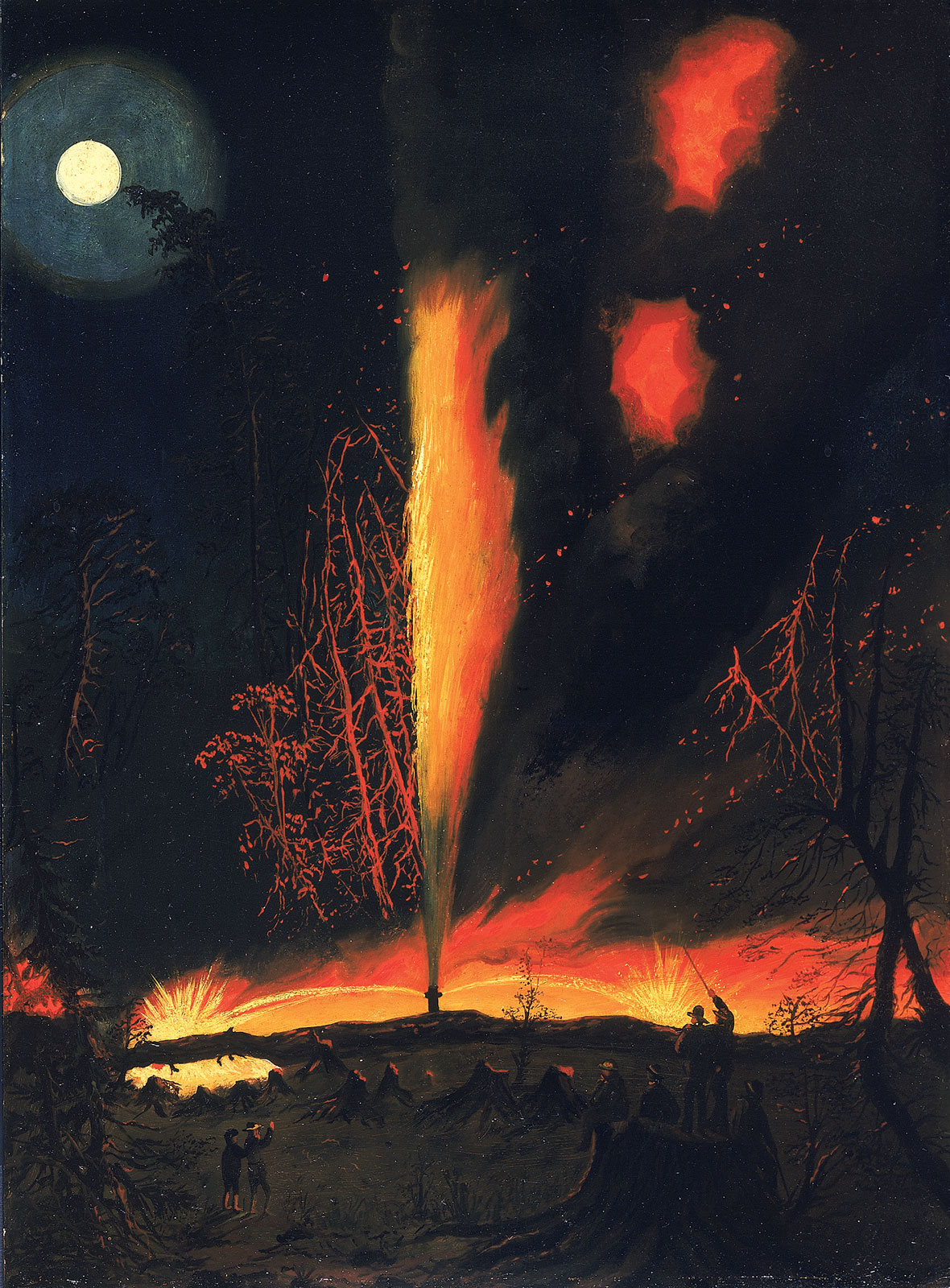 James Hamilton, *Burning Oil Well at Night*, *ca*. 1861. Smithsonian American Art Museum