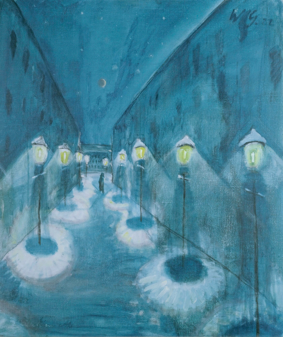 Walter Gramatté, *Calle de noche*, 1922