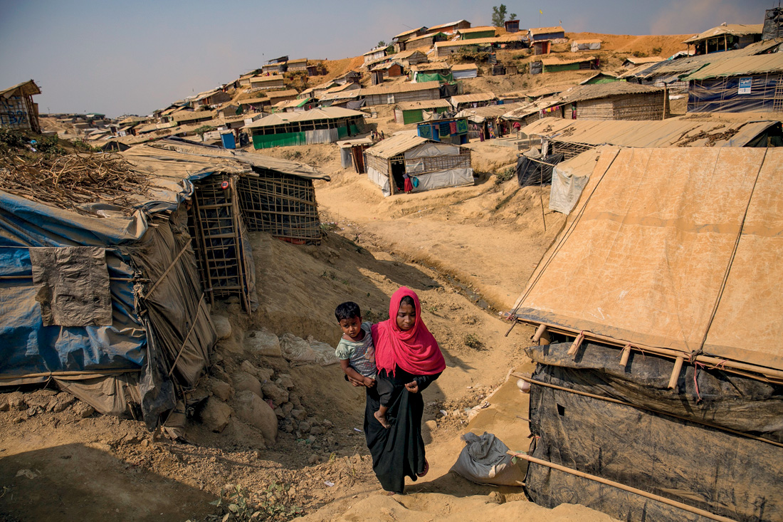 Mujer rohinyá en un campo de refugiados, Bangladesh, 2018. Fotografía de Allison Joyce. Flickr/UN Women