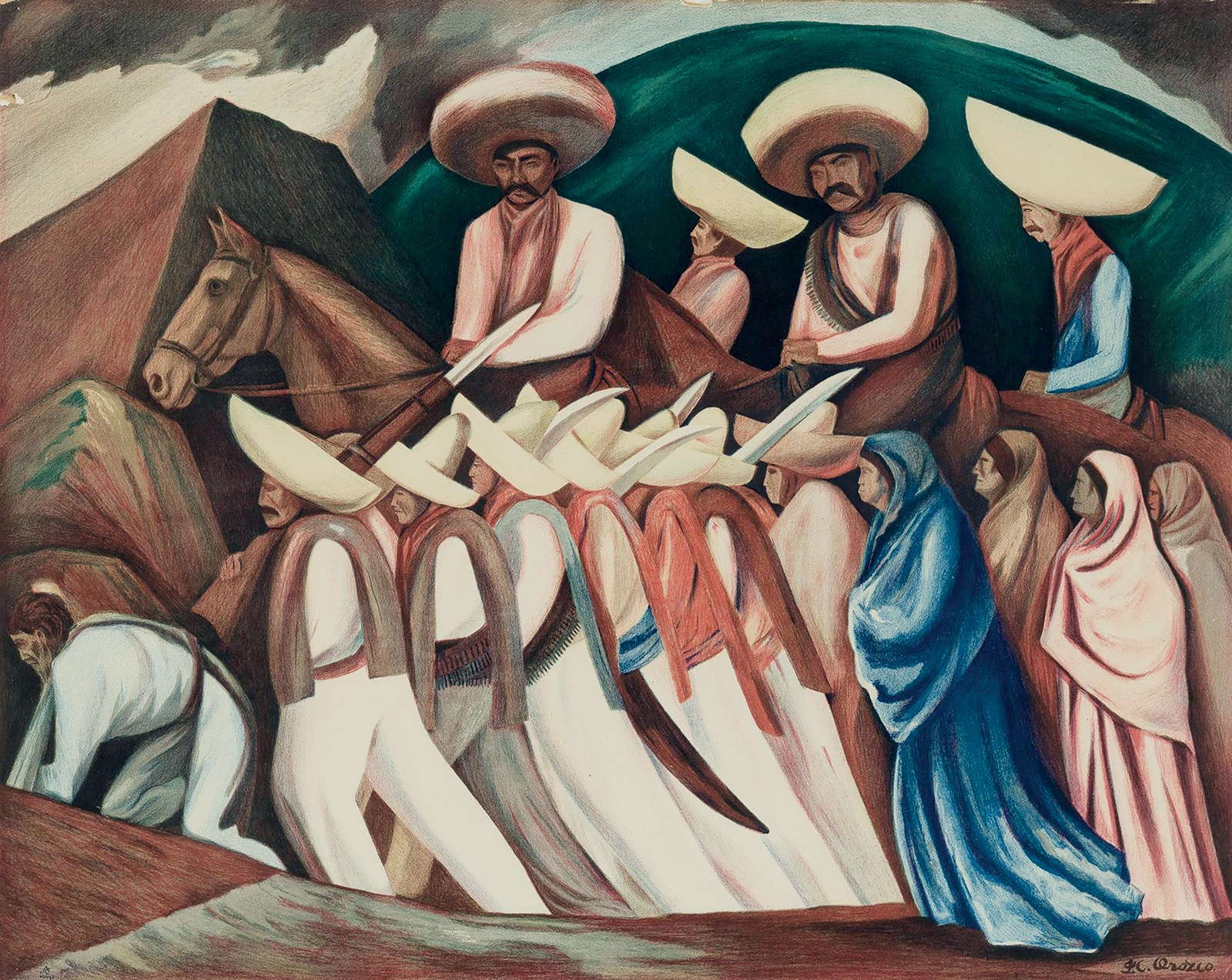 José Clemente Orozco, *Zapatistas*, 1931. Museum of Modern Art 